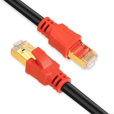 RJ45 8P8C SSTP SFTP Haberleşmesi CAT8 Ethernet Yama Kablosu