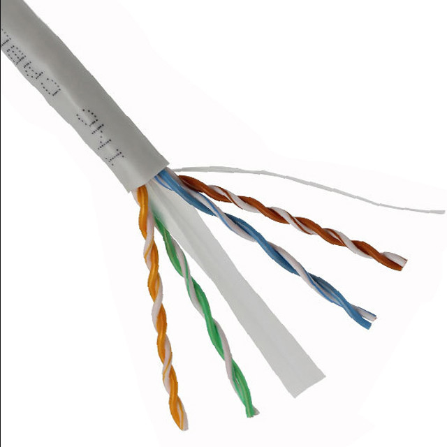 SF / UTP 6 Çift 24AWG 23AWG Cat5e Cat 6 İç Mekan UTP Lan Kablosu