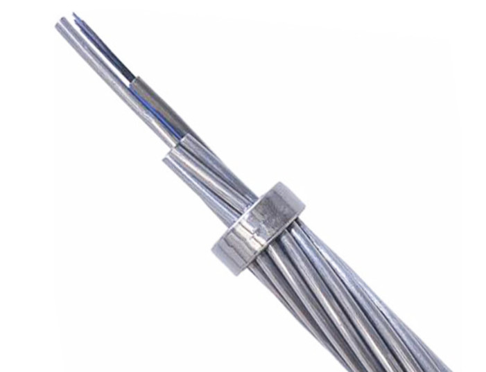 Güç Optik Kablosu OPGW Optik Fiber 4-48 Core 100 Çapraz Bölüm Dış Kompozit Üst Üst Araç Yer Kablosu Optik Kablo