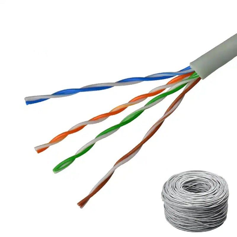 RJ45 LAN Kablosu Kategorisi 5e 24 AWG Kondüktör Ölçüsü Pvc Ceket Sız Bağlantı İçin