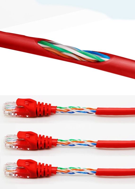 Ev ve ofis ağ bağlantısı için LSZH Ceket CAT5E Patch Cord