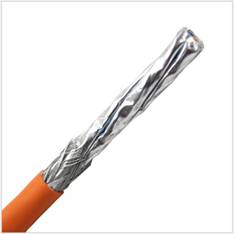 Al Folyo 0.58mm İletken HDPE PVC İzolasyon SFTP Cat6a Kablosu, Ethernet Cat6a Kablosu