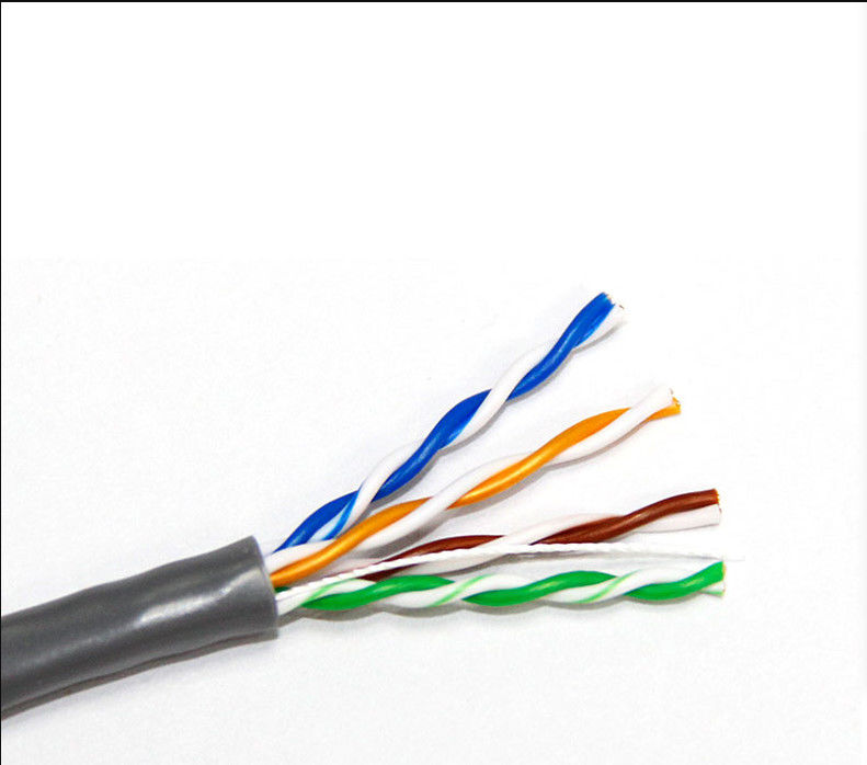 24AWG 4 Pairs PE PVC Ceket CU CCA Cat5e Bilgisayar İçin LAN Kablosu