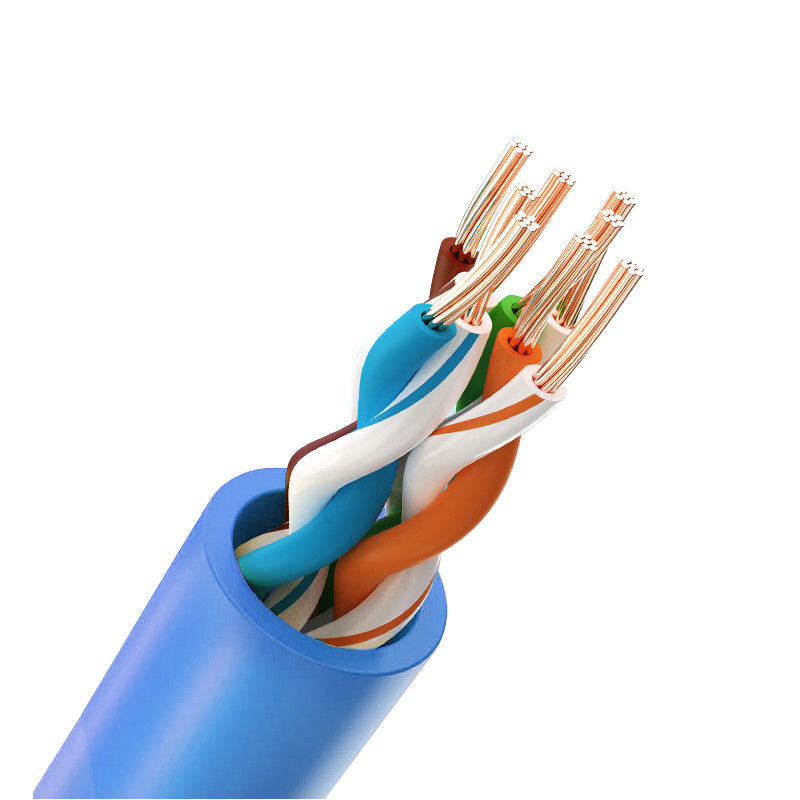 UTP Kalkanı PVC 8 ​​İletkenli Cat5e Yama Kablosu, Harici Cat5e Kablosu 50m