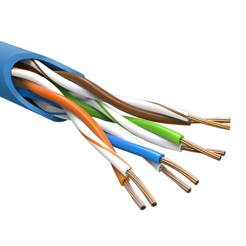 UTP Kalkanı PVC 8 ​​İletkenli Cat5e Yama Kablosu, Harici Cat5e Kablosu 50m