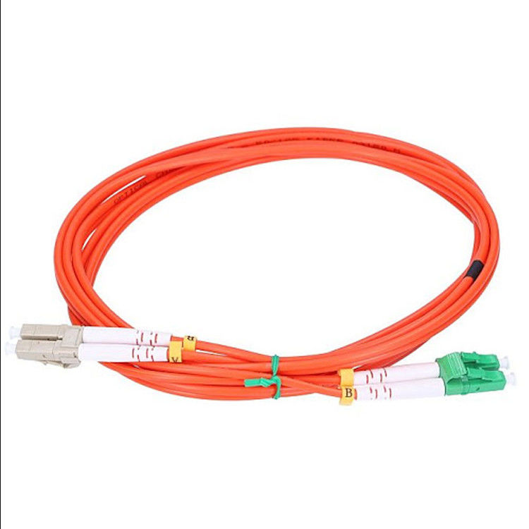 Turuncu OM3 OM5 Zırhlı Fiber Optik Yama Kablosu, SC UPC Yama Kablosu