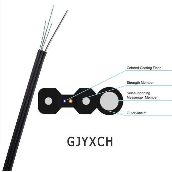 FTTH G652 Tek Modlu 2 Çekirdekli 4 Çekirdekli Fiber Kablo, Fiber Ethernet Kablosu