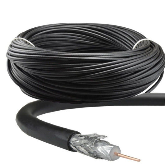 RG6 RG7 RG213 RG11 RF RG58 Koaksiyel TV Kablosu Siyah Renk