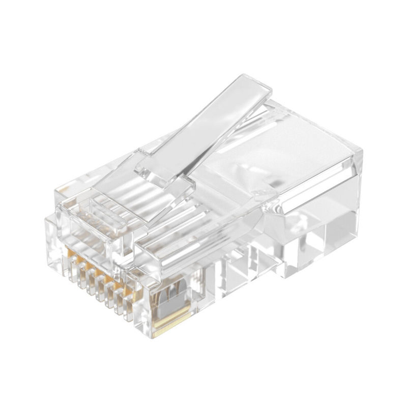 Ethernet Cat5 Cat6 8P8C RJ45 Konnektör Erkek UTP Korumasız Aletsiz Kristal Kafa Modüler Fiş