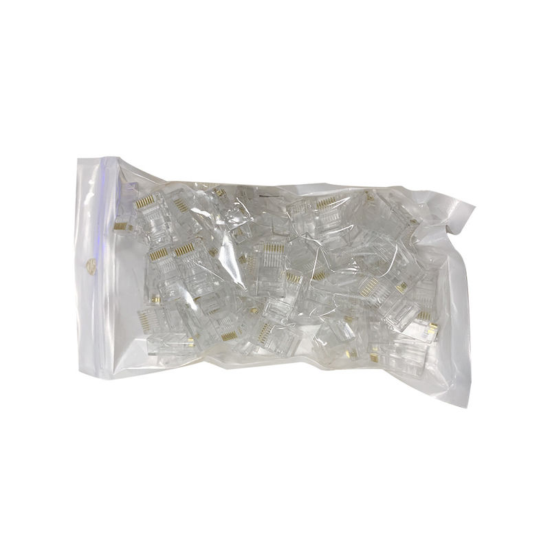 Ethernet Cat5 Cat6 8P8C RJ45 Konnektör Erkek UTP Korumasız Aletsiz Kristal Kafa Modüler Fiş