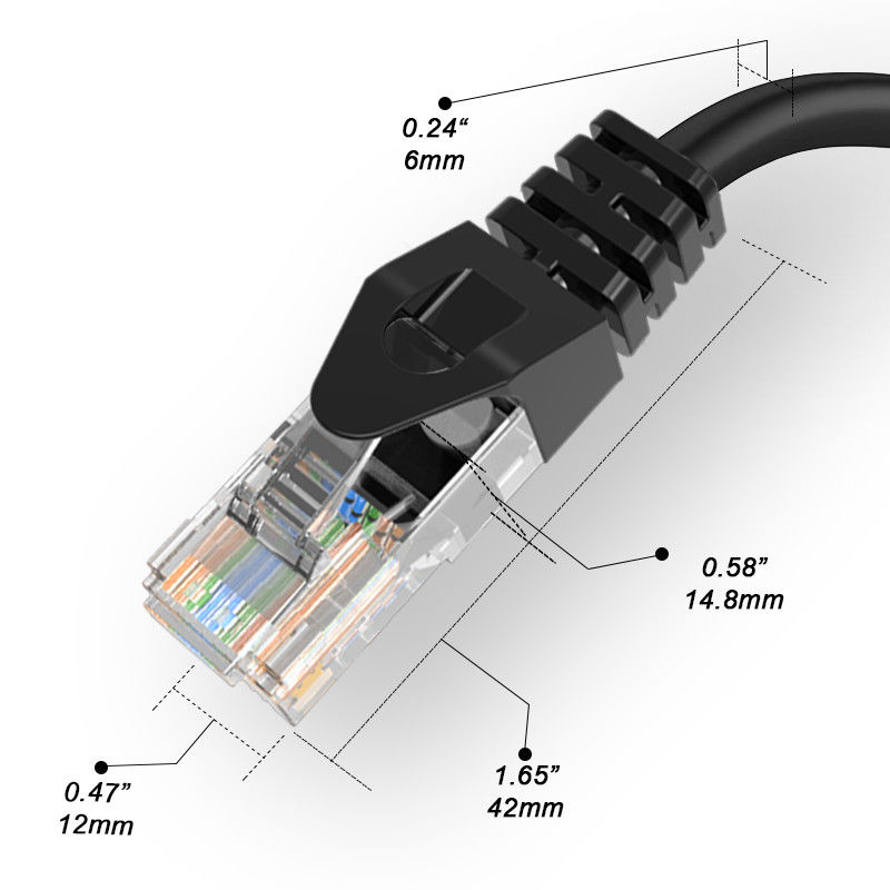 Saf Bakır 1 Gigabit RJ45 Network Lan Patch Cord 8 İletken