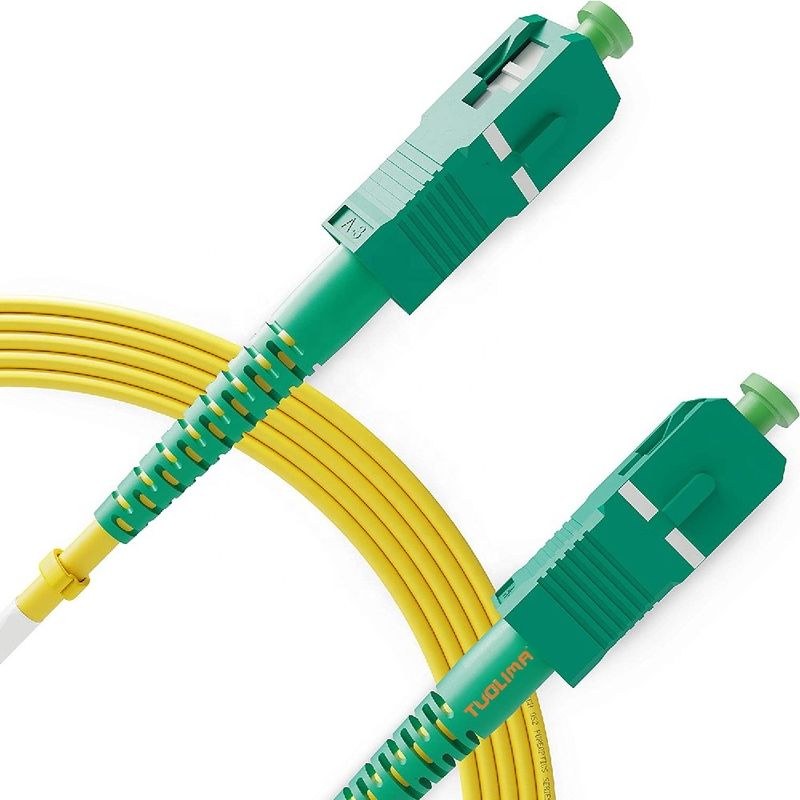 SC APC Dubleks Tek Modlu Fiber Optik Yama Kablosu 1M Uzunluk