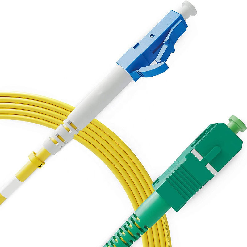 SC APC Dubleks Tek Modlu Fiber Optik Yama Kablosu 1M Uzunluk