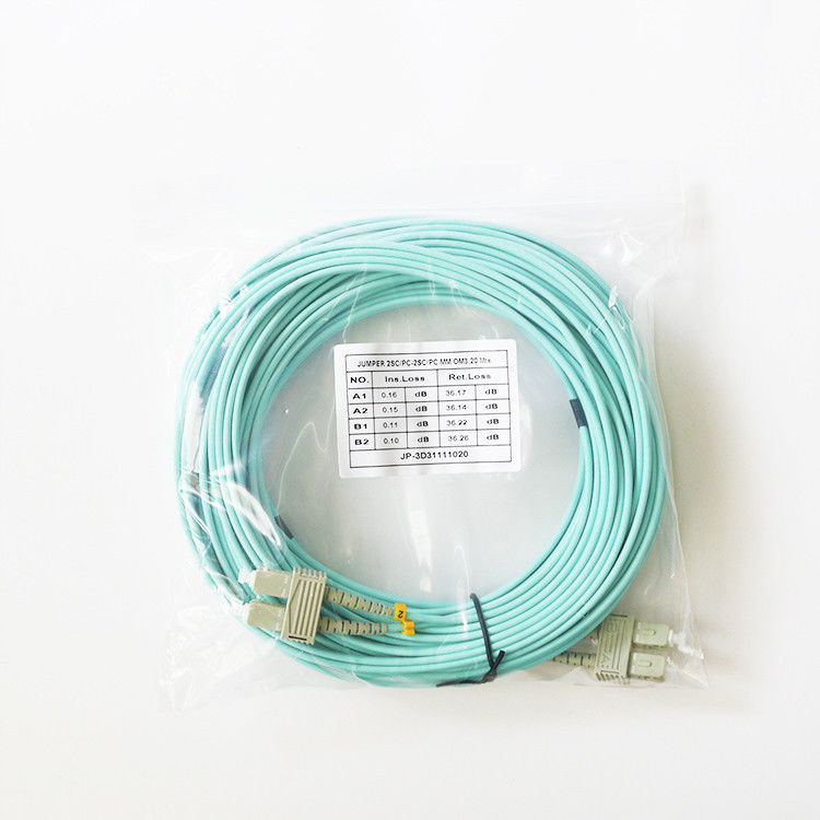 Dubleks SC / UPC MM OM3 2.0mm / 3.0mm Fiber Optik Yama Kablosu