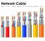 Telekomünikasyon için CU CCA İletken 23AWG SFTP Cat6 LAN Kablosu