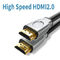 8K 60Hz 4K 120Hz için Çinko Alaşımlı Kabuklu Bakır 48gbps HDMI Kablosu